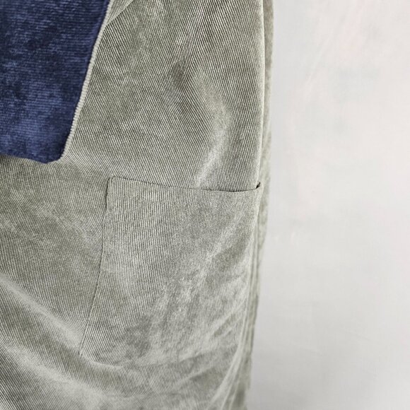 Womens Reversible Cardigan Vest Two Tone Blue Gray Boho Normcore Casual Workwear - Picture 15 of 16